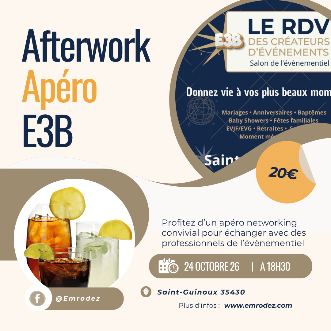 Afterwork Apéro – Spécial rencontres avec les professionnels de l’évènementiel